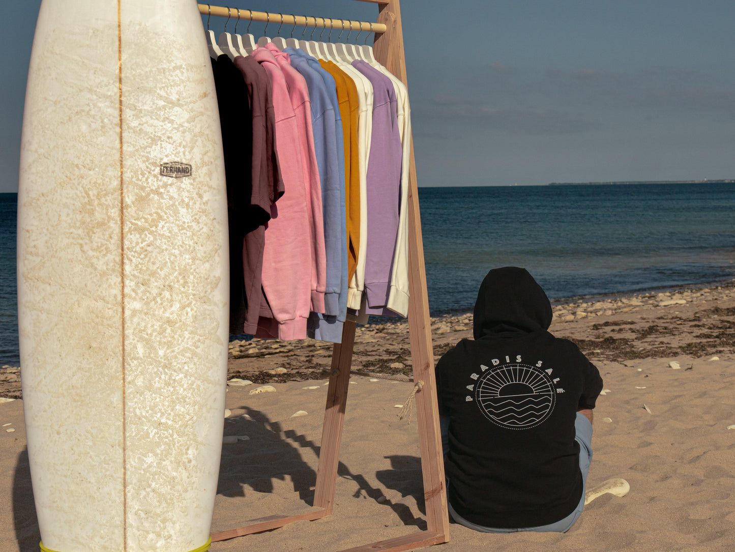Hoodie capuche coton organique très épais ICONIQUE noir - Paradis Salé
