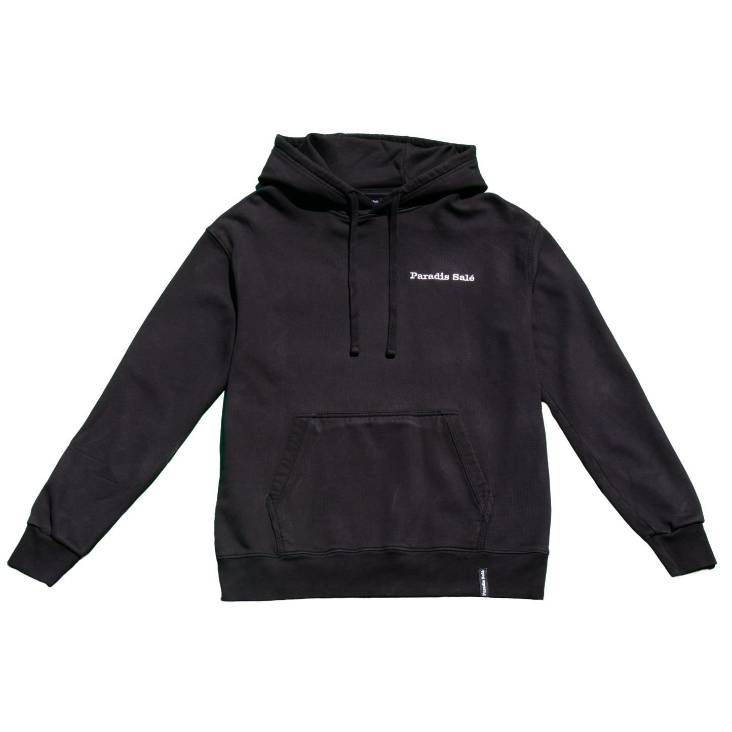 Hoodie capuche coton organique très épais ICONIQUE noir