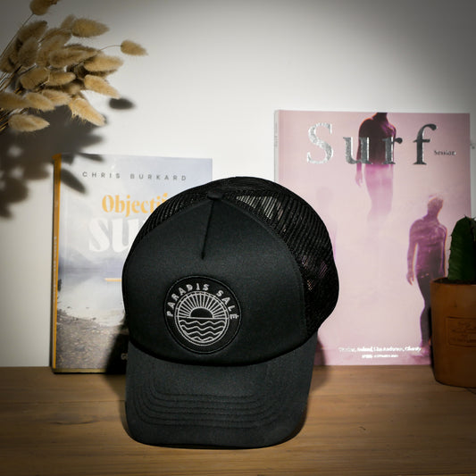 Casquette trucker mousse noir