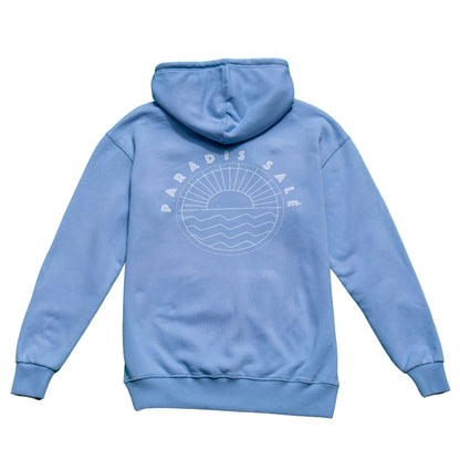 Hoodie capuche coton organique ICONIQUE bleu ciel