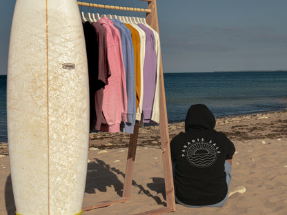Hoodie capuche coton organique très épais ICONIQUE noir - Paradis Salé