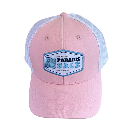 Casquette trucker rose logo vintage
