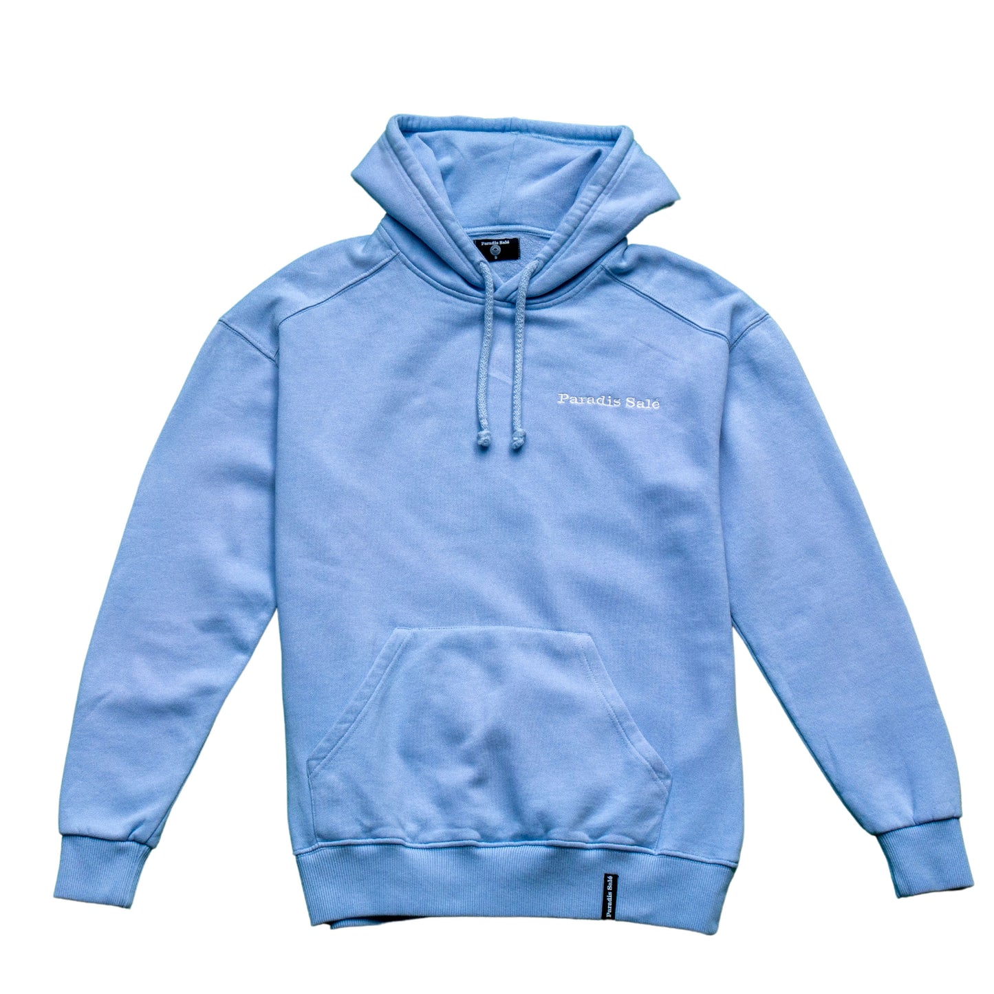 Hoodie capuche coton organique ICONIQUE bleu ciel