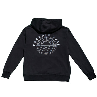 Hoodie capuche coton organique très épais ICONIQUE noir